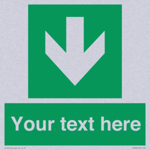 Safe condition Custom arrow down sign